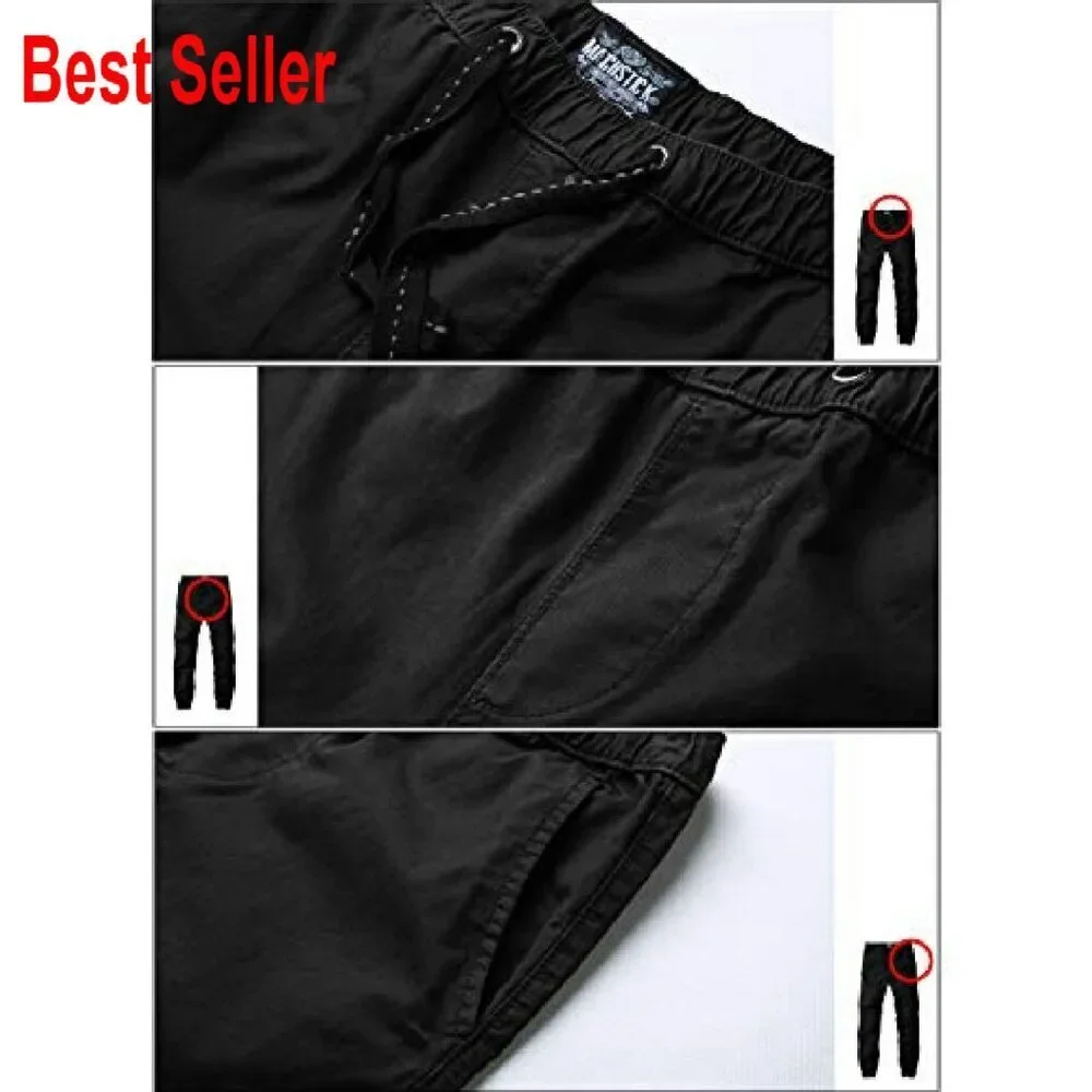 Men's Chino Jogger Pants Slim Tapered Casual Modern Classic Fit